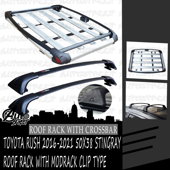 Toyota Rush 2016-2021 50x38 STINGRAY Top load Carrier Roof Rack Bundle ...