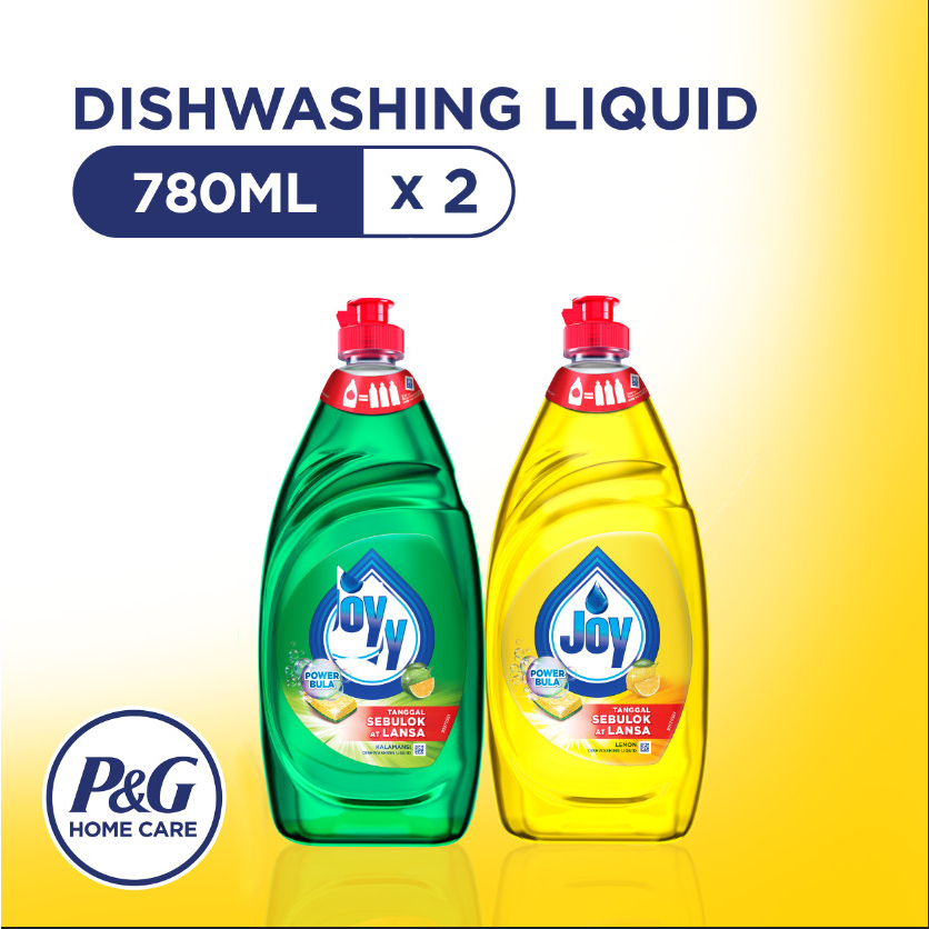 Joy Dishwashing Liquid Kalamansi Lemon Bundle 780ml Bottle x 2 packs