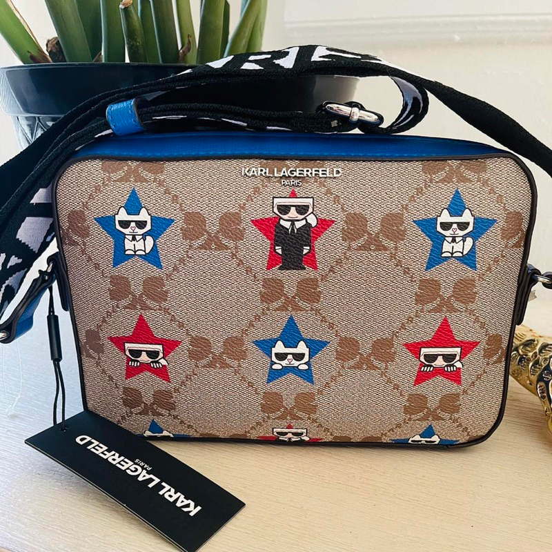 KARL LAGERFELD PARIS Maybelle Camera Crossbody Bag w/ Guitar Strap