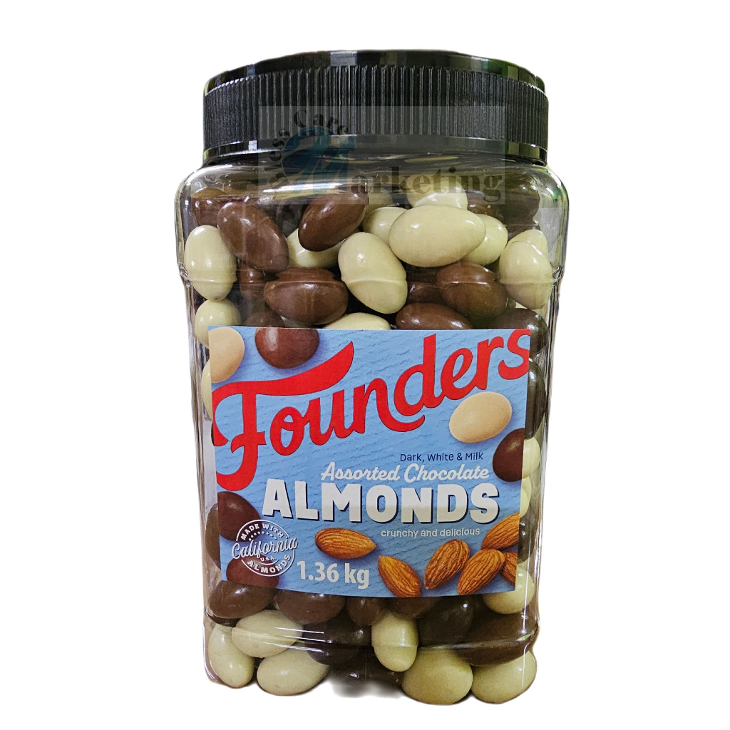 ORIGINAL FOUNDERS MILK AND ASSORTED (DARK & WHITE) CHOCOLATE ALMONDS