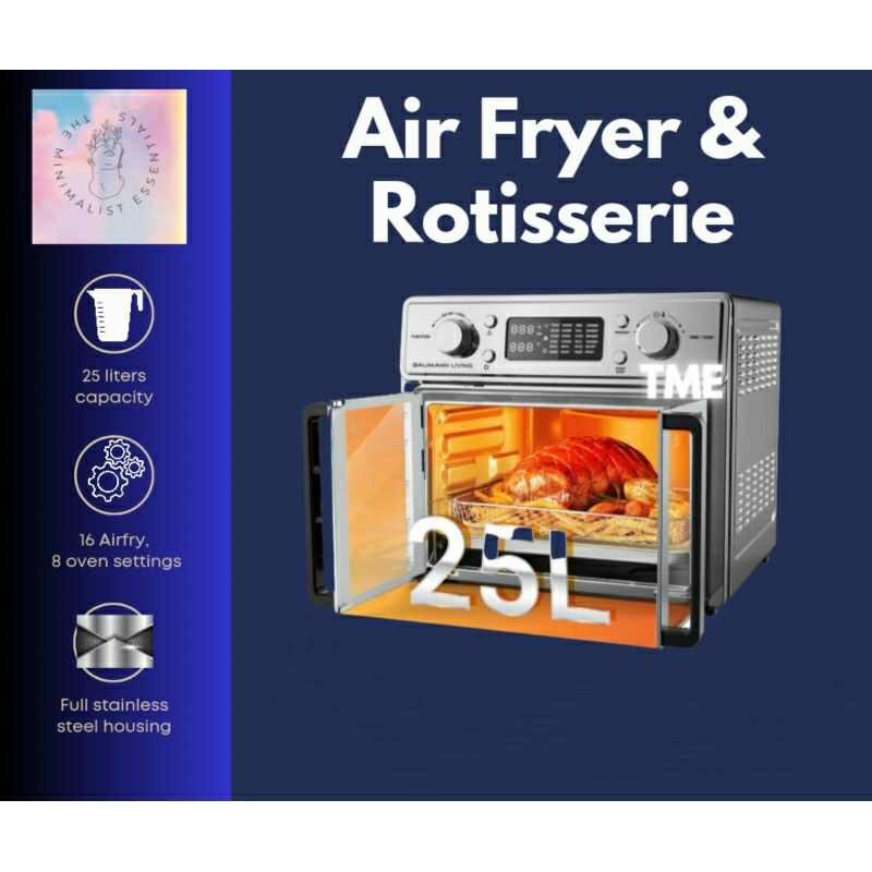 Baumann French Door Air Fryer with Rotisserie Shopee Philippines