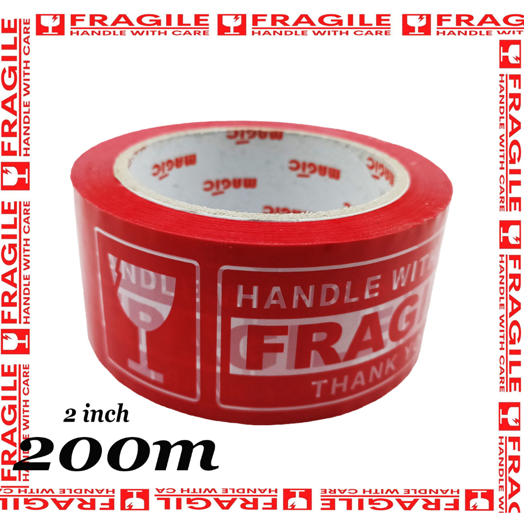 FRAGILE TAPE - Fragile Tape color Red and White sold per Bundle ...