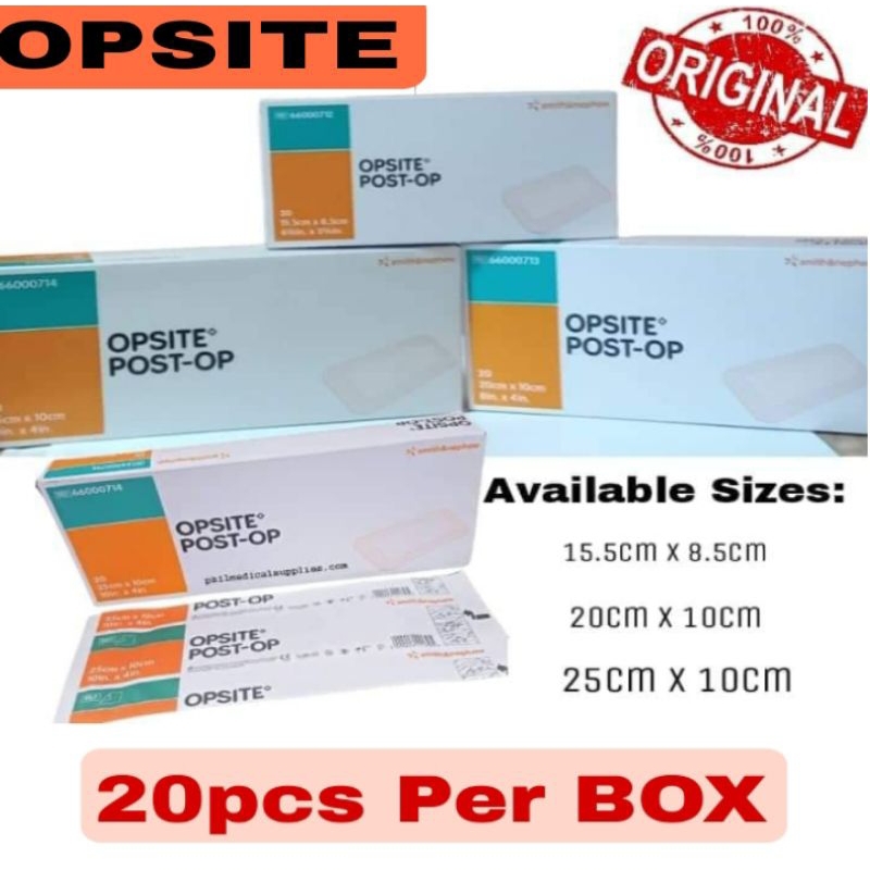 Opsite POST-OP 20pcs/BOX (15.5cm/20cm and 25cm available) | Shopee ...