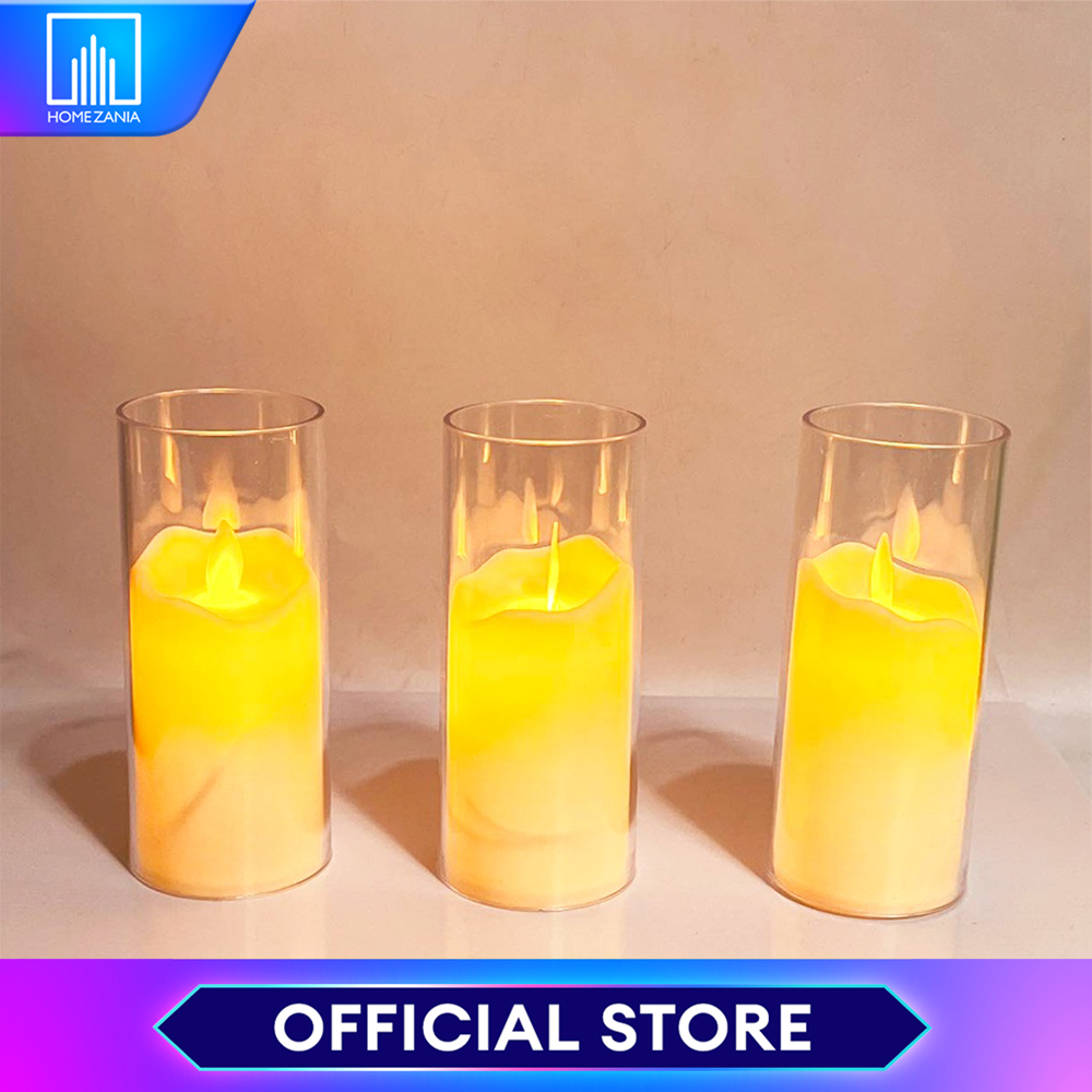 LED Flameless Plastic Swing Candle/Flickering Candle Battery Operated