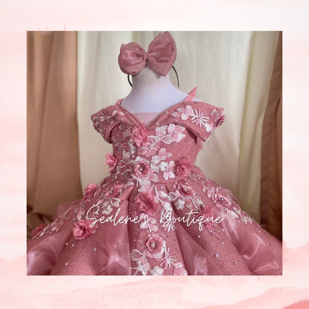 OFF SHOUDER UMBRELLA CUT BALL GOWN FOR KIDS Shopee Philippines