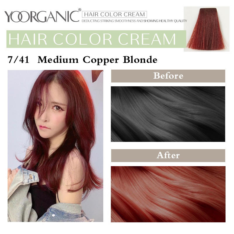 Yoorganic Hair Color Cream (Natural, Blonde, Copper, Funkey Colors ...