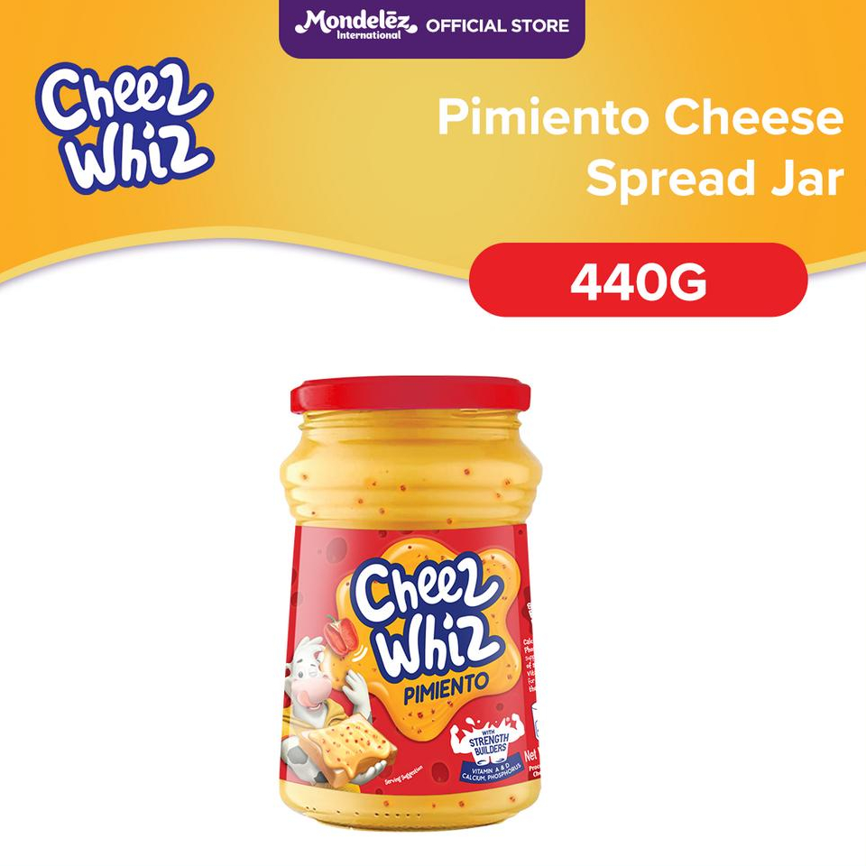 Cheez Whiz Jar Pimiento Cheese Spread 440g Creamy And Milky With Vitamin A And D Calcium 