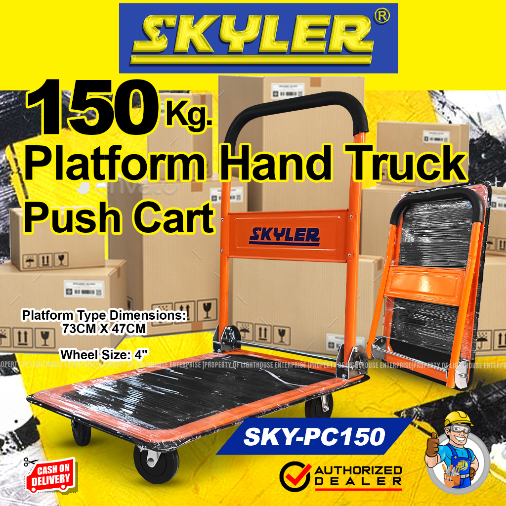 SKYLER Platform Hand Truck Push Cart 150kg,300kg (SKYPC150) ( SKY