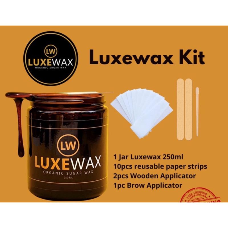 LUXEWAX Organic Sugar Wax Hair Removal Kit Shopee Philippines