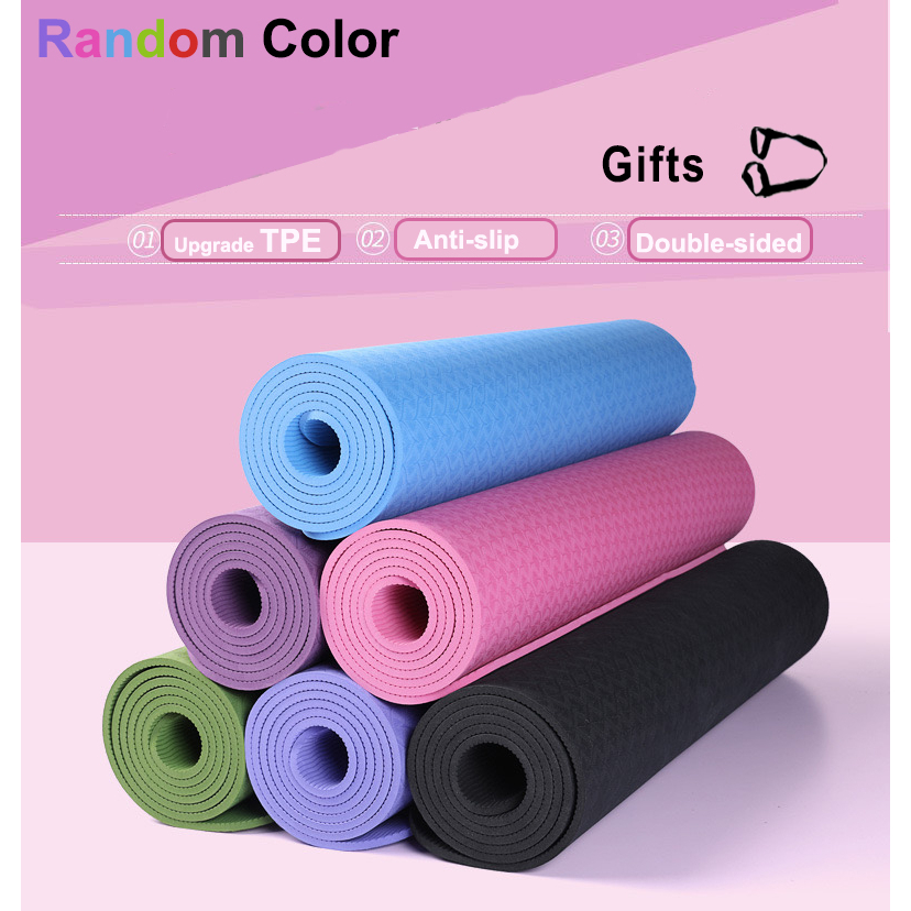 Yogamat Exercise Workout Mat Thick Non Slip for Men And Women Fitness ...