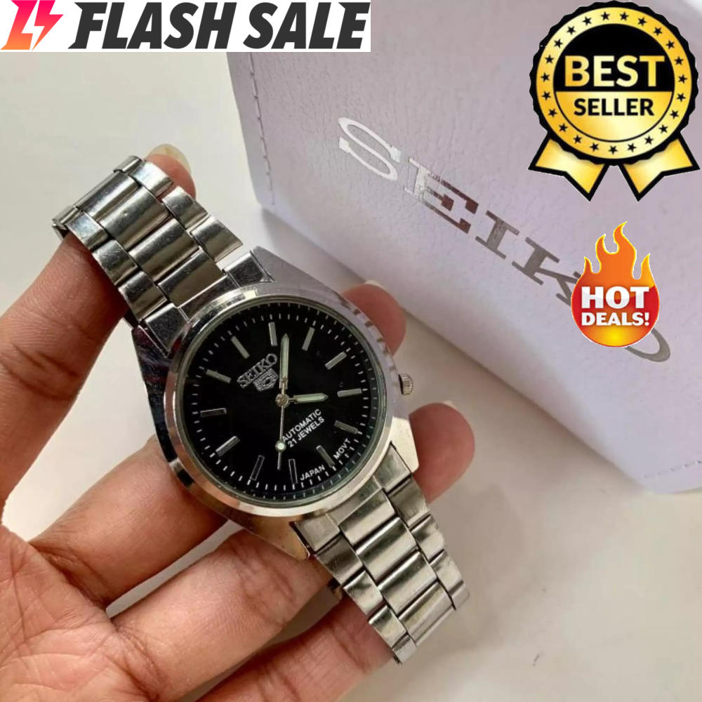 Seiko 5 automatic 21 jewels silver sale