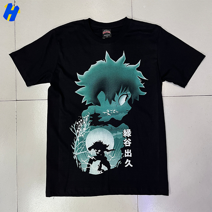 My Hero Academia Midoriya Izuku Anime Glow in the Dark Streetwear T ...