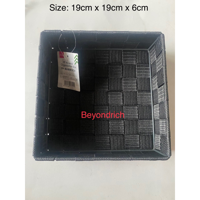 Charcoal Gray Polypropylene (PP) Material Organizational Box for ...