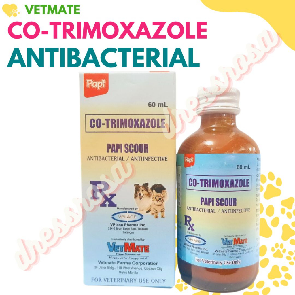 Papi Scour Oral Suspension Anti-Bacterial (cotrimoxazole) for dogs ...