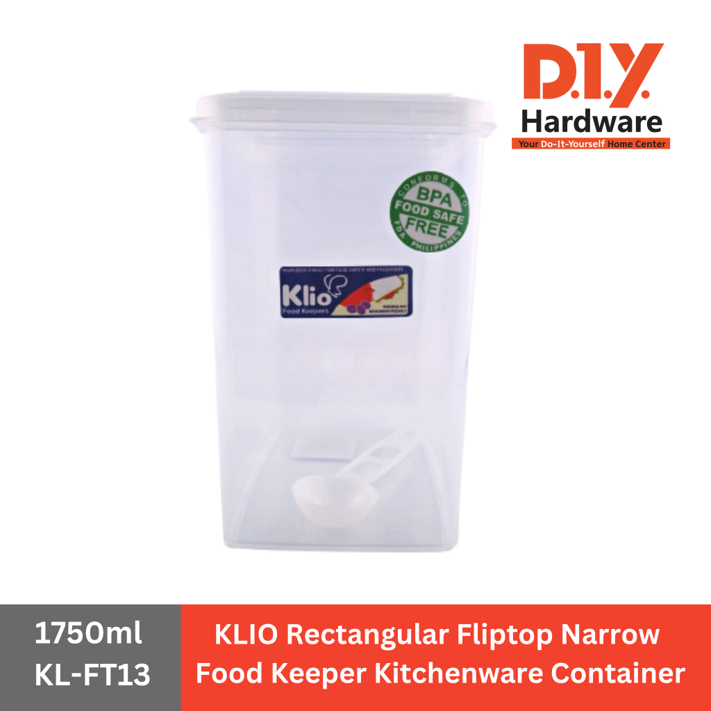 KLIO Rectangular Fliptop Narrow Food Keeper Kitchenware Container ...