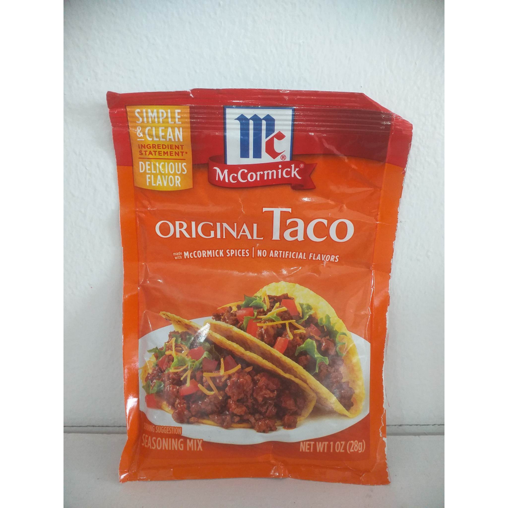 Mccormick Original Taco Seasoning Mix 1 Oz 28g Shopee Philippines