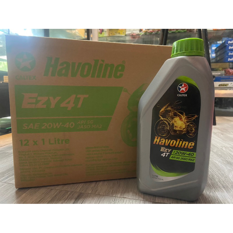 Havoline EZY 4T Engine Oil 20w-40 1LITER (1box = 12pc) | Shopee Philippines