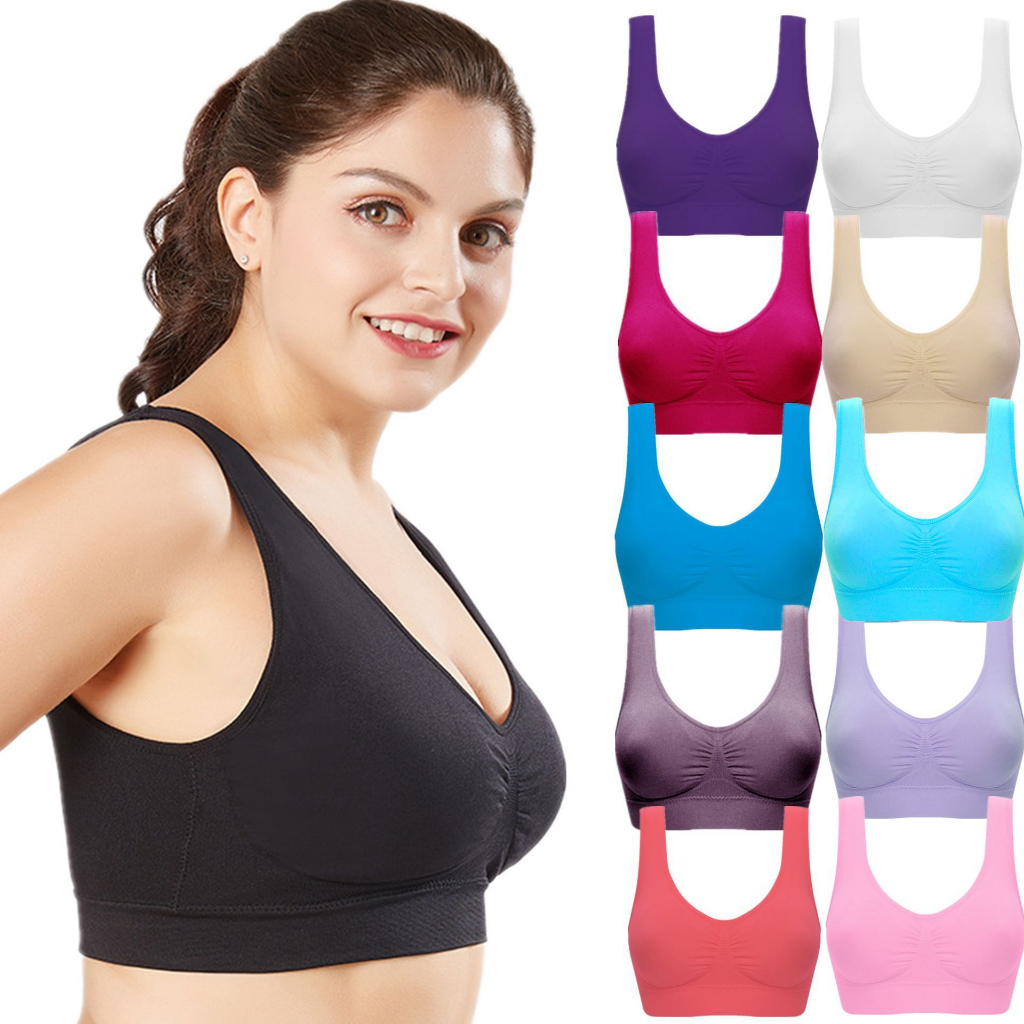 Women's underwear Without Steel Ring gym yoga bra double layer sports bra Shopee Philippines