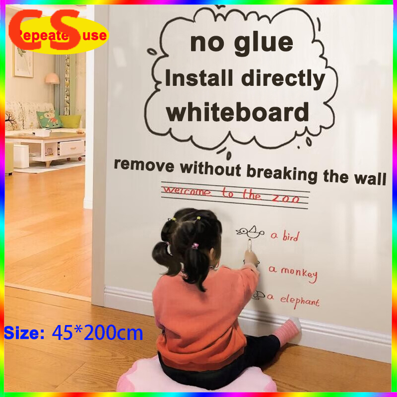 Children Graffiti Draw Electrostatic Adsorption Whiteboard Wall