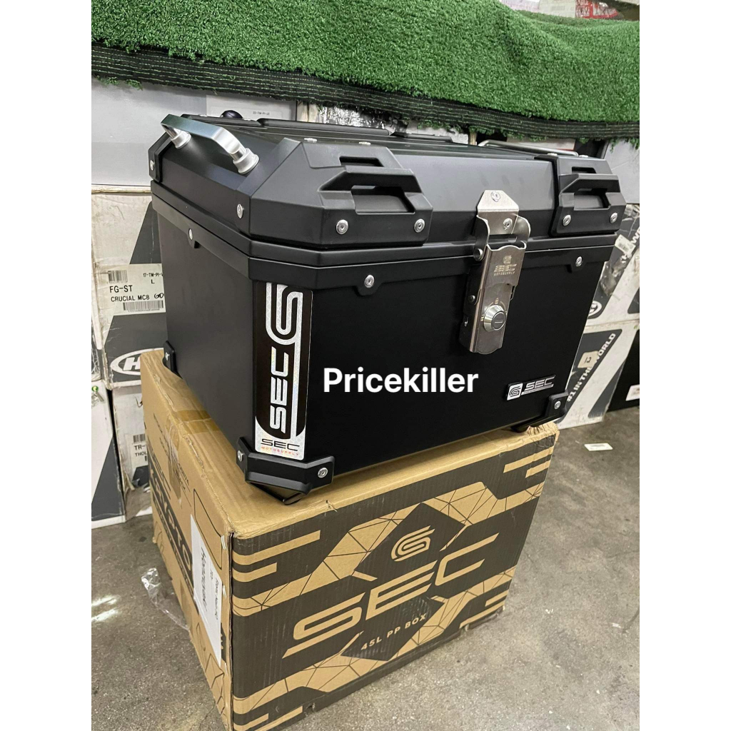 SEC KRYPTONITE 45L TOP BOX(FREE BACKREST, REFLECTOR STICKER) | Shopee ...