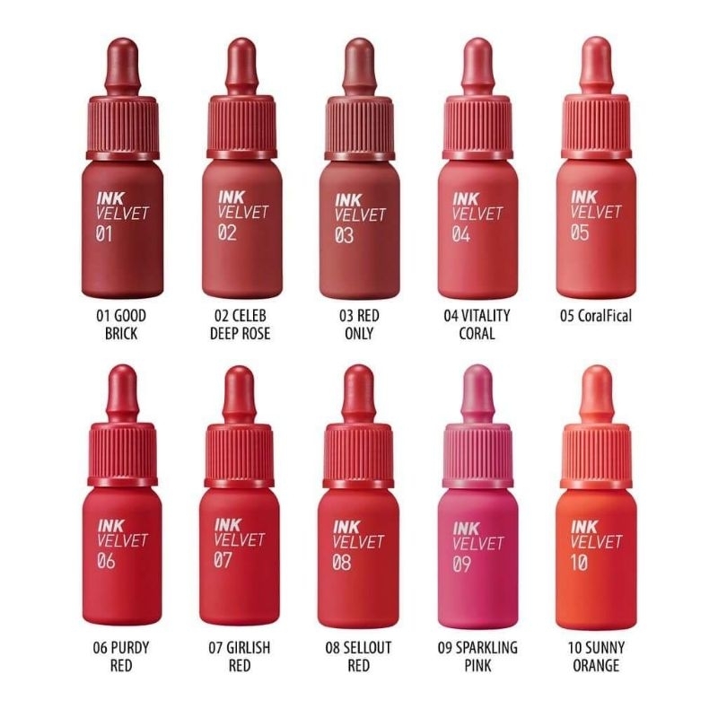 PERIPERA INK VELVET TINT NEW SHADE #04 VITALITY CORAL & #15BEAUTY PEAK ...