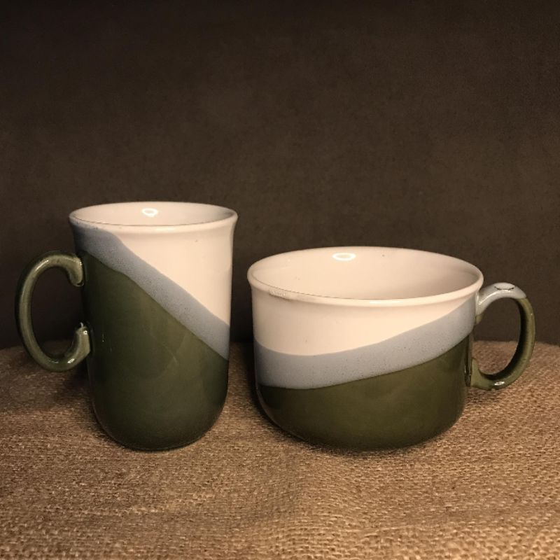 Glazed Stoneware Mugs (England) with manufacturing defect, refer to ...