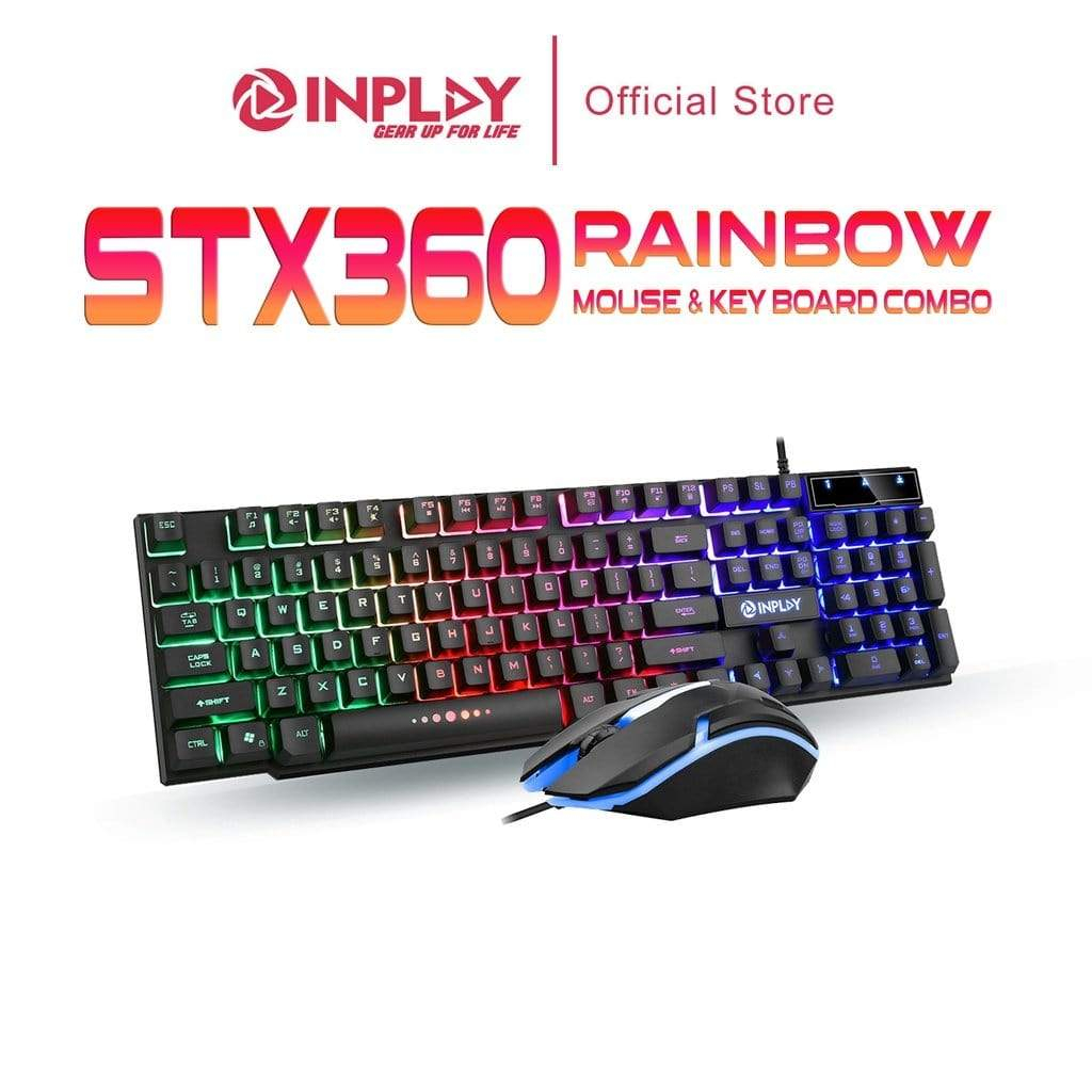 Inplay Colorful Keyboard And Mouse Combo For Desktop or Laptop Stx360