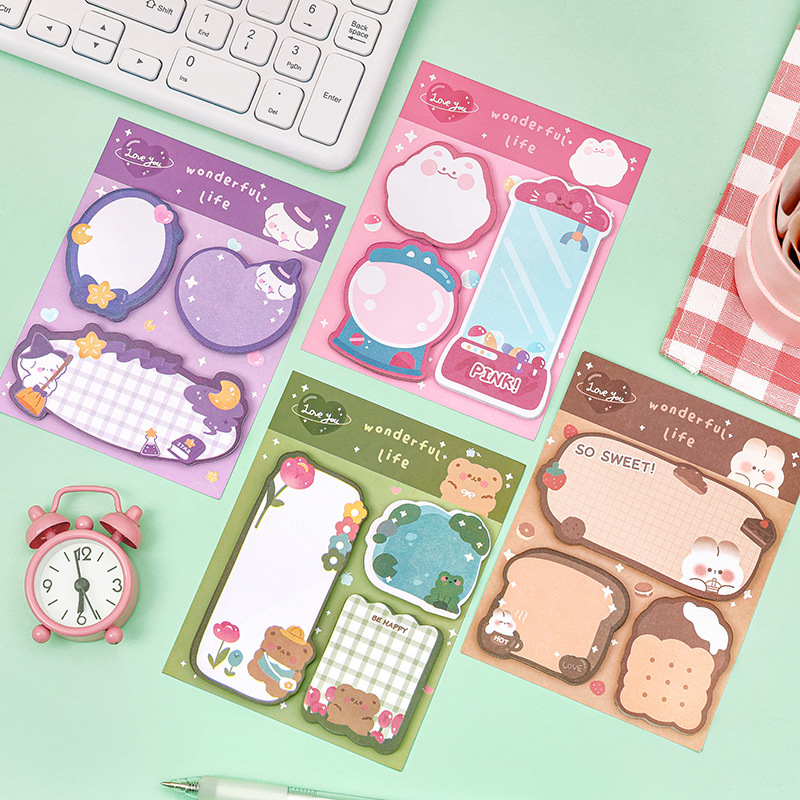 Cartoon combination n times post message sticky note | Shopee Philippines