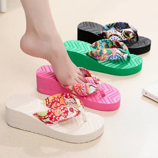 Women's Summer Fashion EVA Slipper Bohemian Satin Ribbon Female