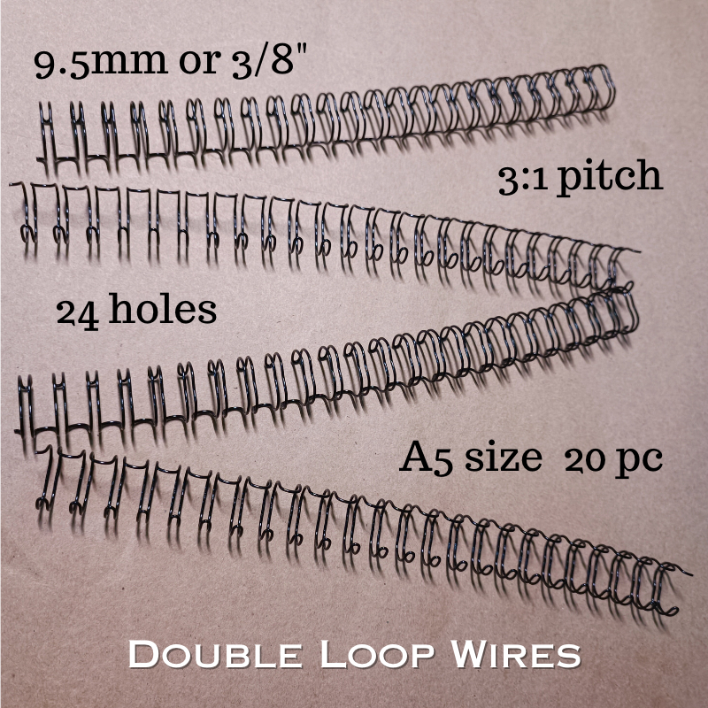 Double Loop Wires for Binding Notebooks A5size pitch 31 24 Holes 9