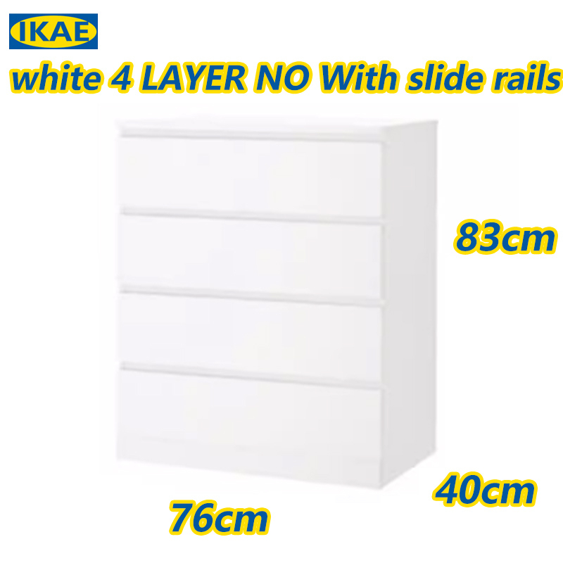 IKAE 5/4/3 Layers Wood Organizer Box Closet White for