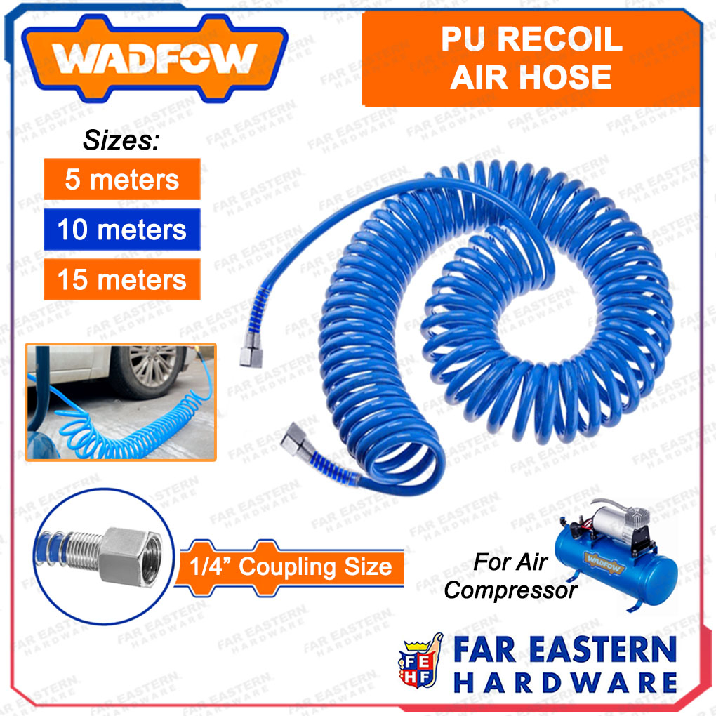 WADFOW PU Recoil Air Hose 1/4" for Compressor 5 10 15 Meters WFHT Shopee Philippines