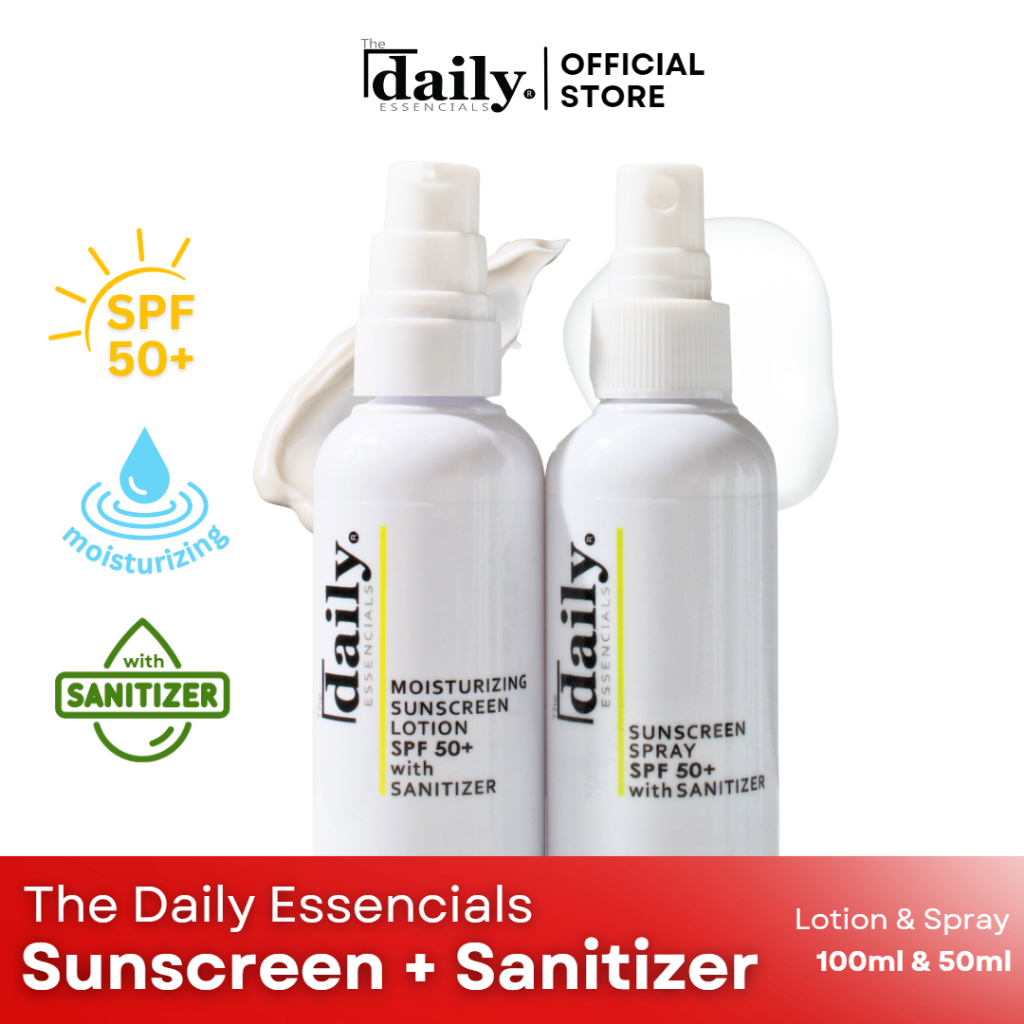 The Daily Essencials Sunscreen SPF 50+ (Lotion/Spray) Broad Spectrum ...