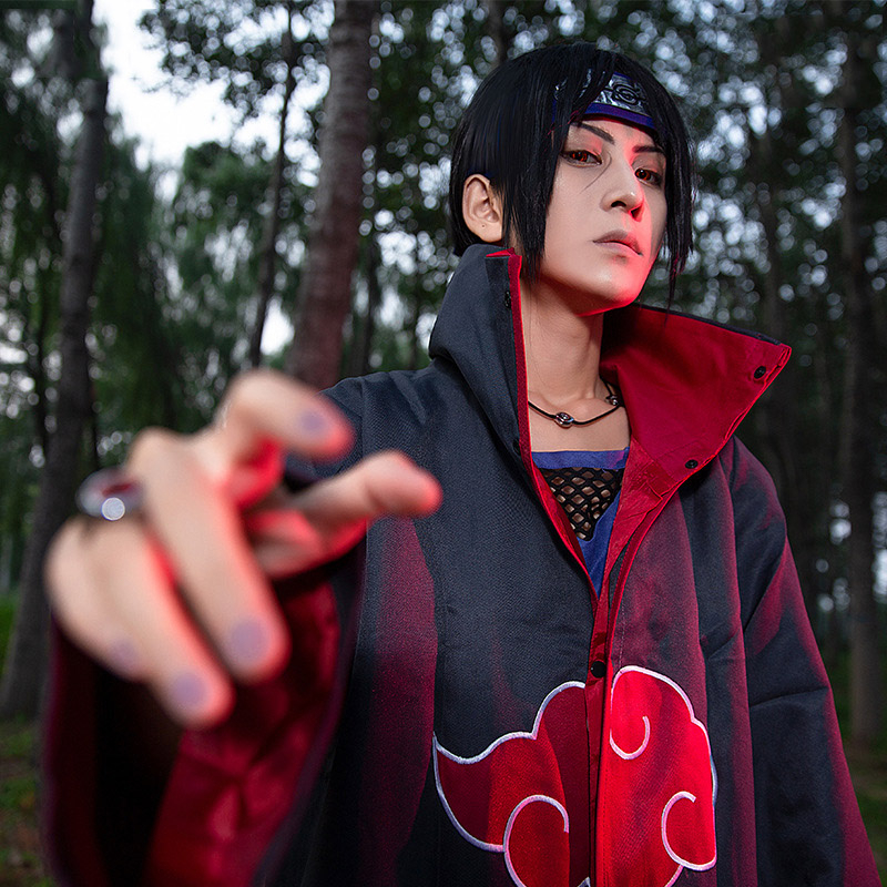 Naruto Akatsuki Ninja Uchiha Itachi Uniform Cloak Cosplay