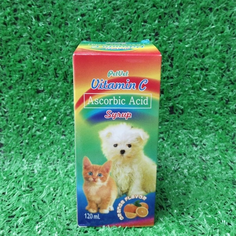 PetVet Vitamin C Ascorbic Acid Orange Flavor For Dogs and Cats 120ml