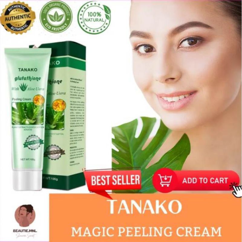 ORIGINAL TANAKO With Aloe Vera Glutathione Peeling Cream | Shopee ...