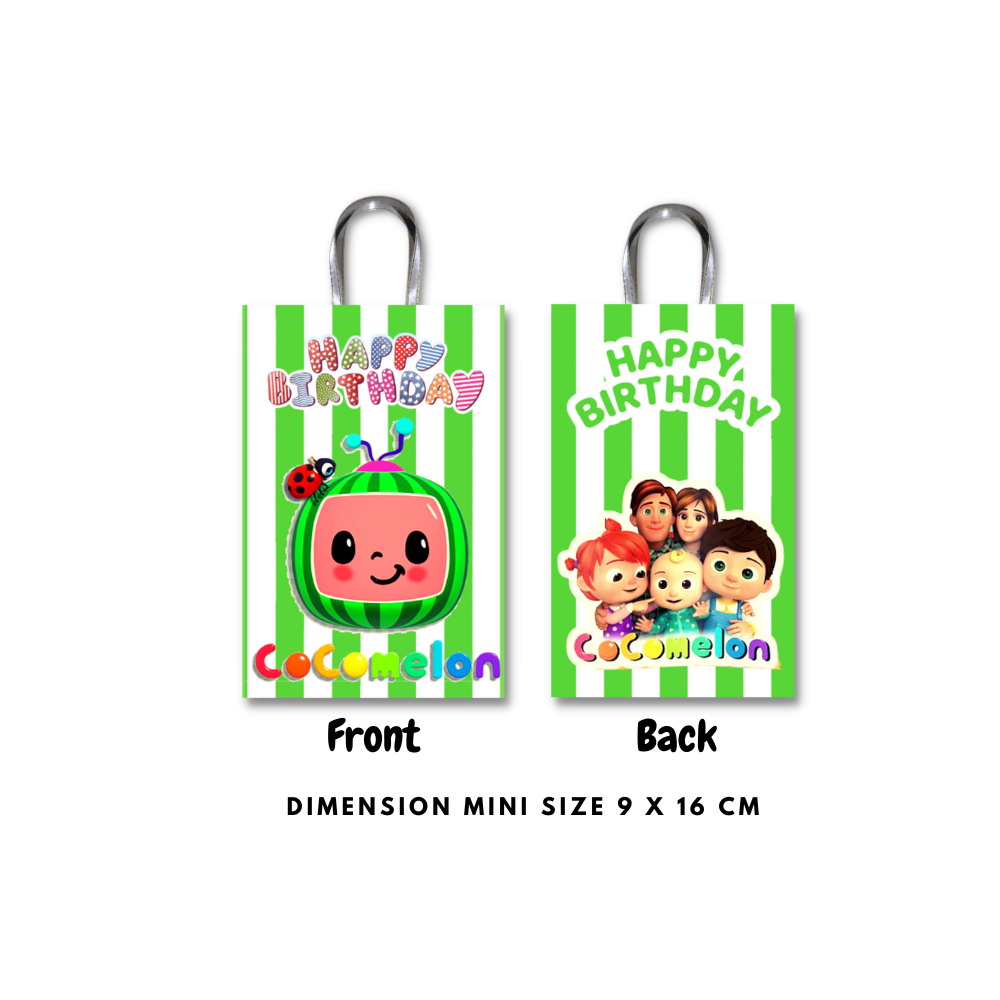 Kids Gift Happy Birthday COCO MELON Theme Candy Bag Party Decorations