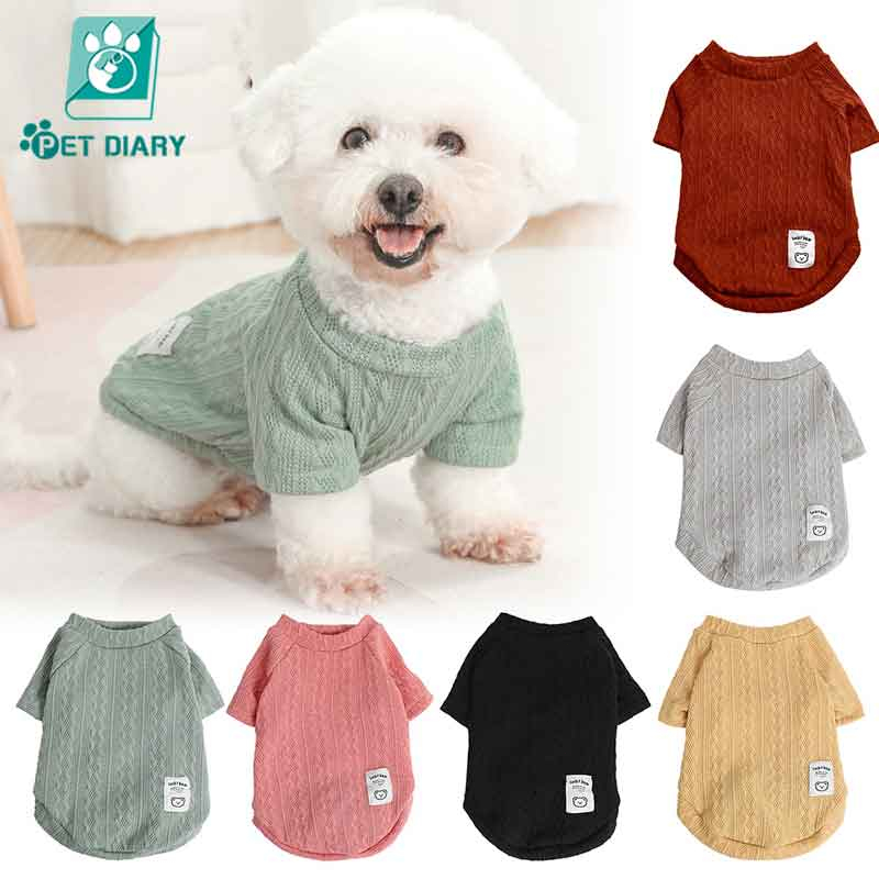 Dog Clothes Puppy Cute Clothes Pet Clothes Pet Autumn and Winter Warm Cat  Shih Tzu Fleece Sweater