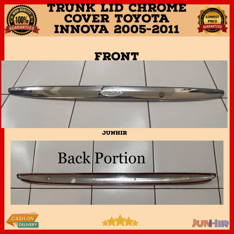TRUNK REAR LID CHROME COVER TOYOTA INNOVA 2005 2006 2007 2008 2009 2010 ...
