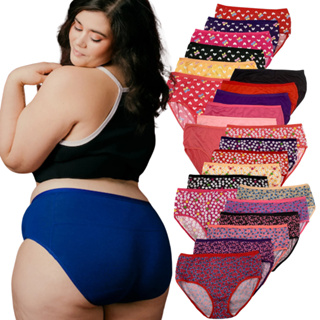 4pcs/pack Plus Size Women's Panties, Comfortable Floral Lace High Waist  Tummy Control Shapewear With Butt Lifter