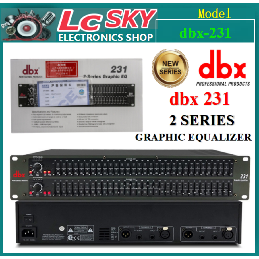 The Equalizer DBX 231 SUB 2 SERIES GRAPHIC EQUALIZER WITH SUB OUTPUT