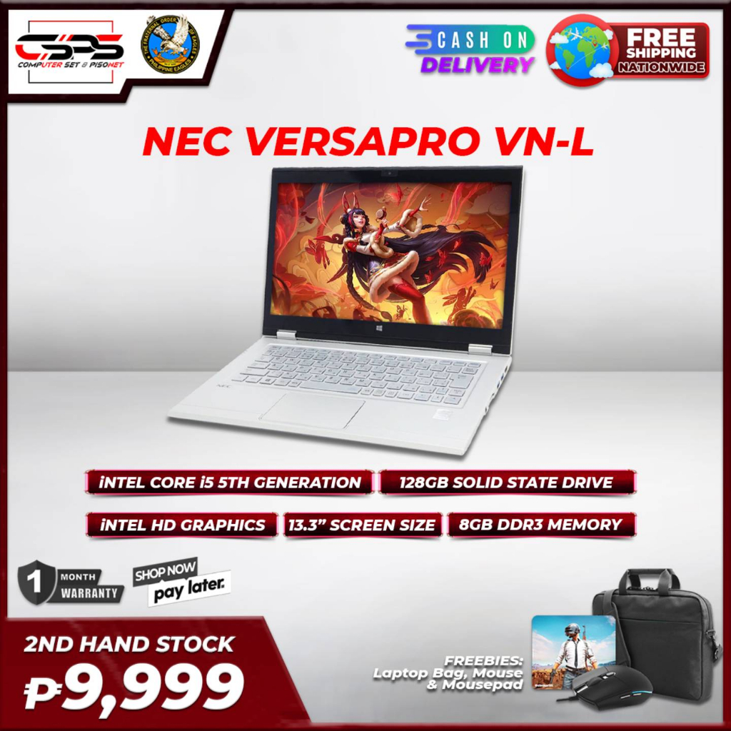 Laptop NEC Versapro VN-L Intel Core I5-5th Gen 8gb Ram 128gb SSD 13.3 ...