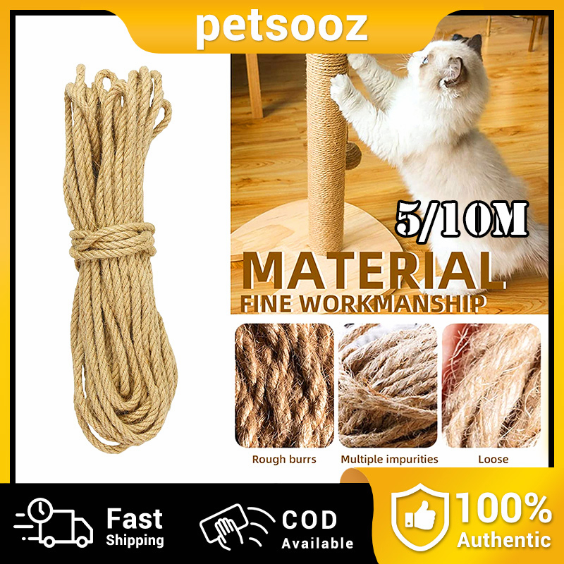 32.8FT DIY Cat scratcher rope Natural sisal rope Jute hemp rope for cat