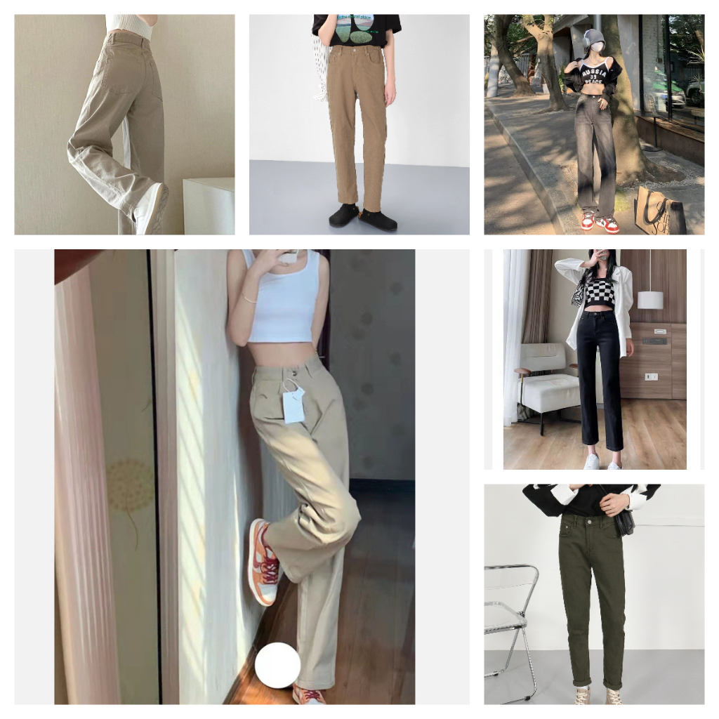 Cotton Pants Slim office Women Pants High Waist Wide Leg Trousers Plus ...