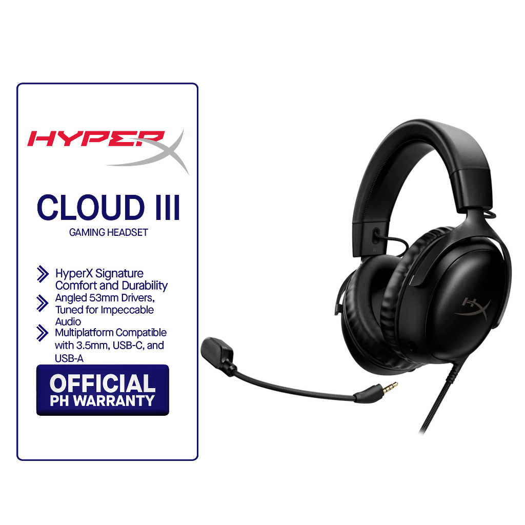 HyperX Cloud 3 / Cloud III Gaming Headset Shopee Philippines