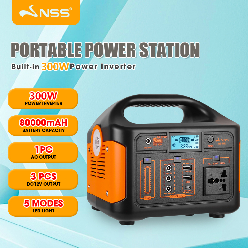 Nss Portable 150w 300w 500w 80000mah Large Capacity Power Station