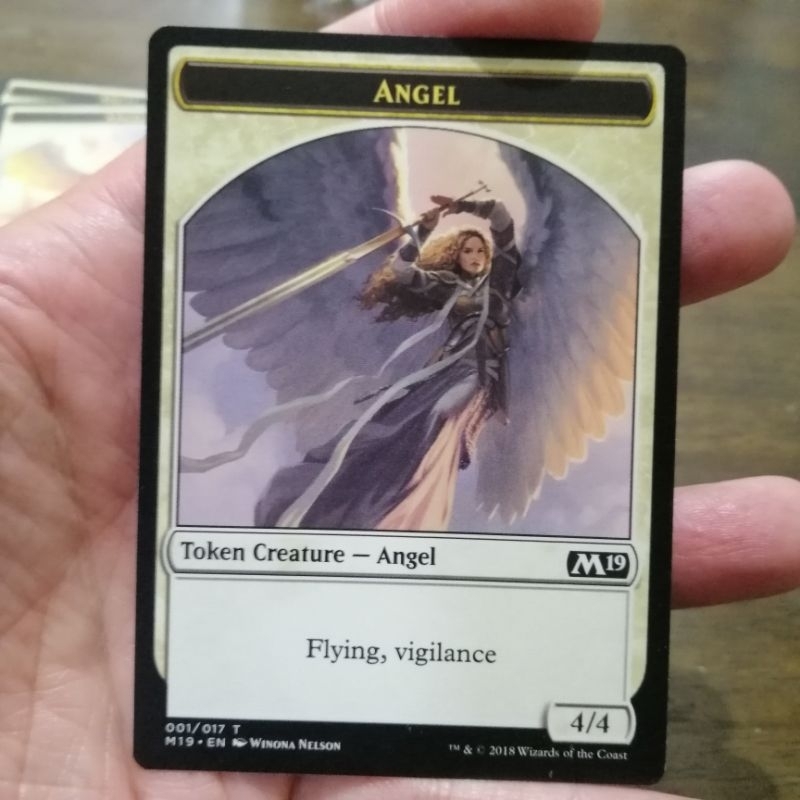 ANGEL Token creature flying Vigilance GRN WAR M19 MTG card magic ...