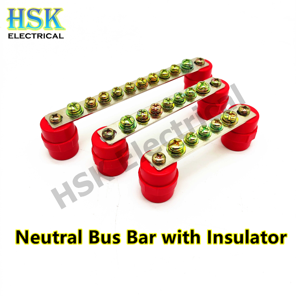 Neutral Bus Bar with Insulator (SM-35) 5/7/10 Terminal | Shopee Philippines