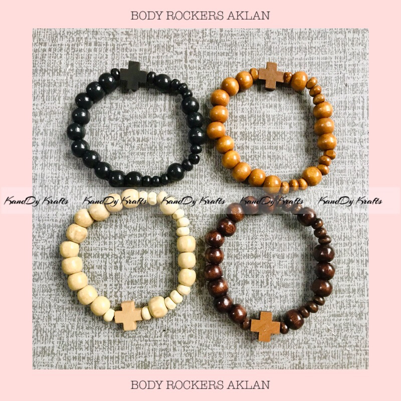 Wooden deals rosary bracelet