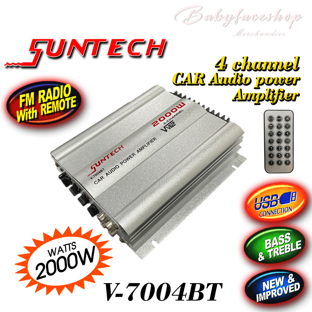 SUNTECH CAR AUDIO POWER AMPLIFIER 4 Channel Shopee Philippines
